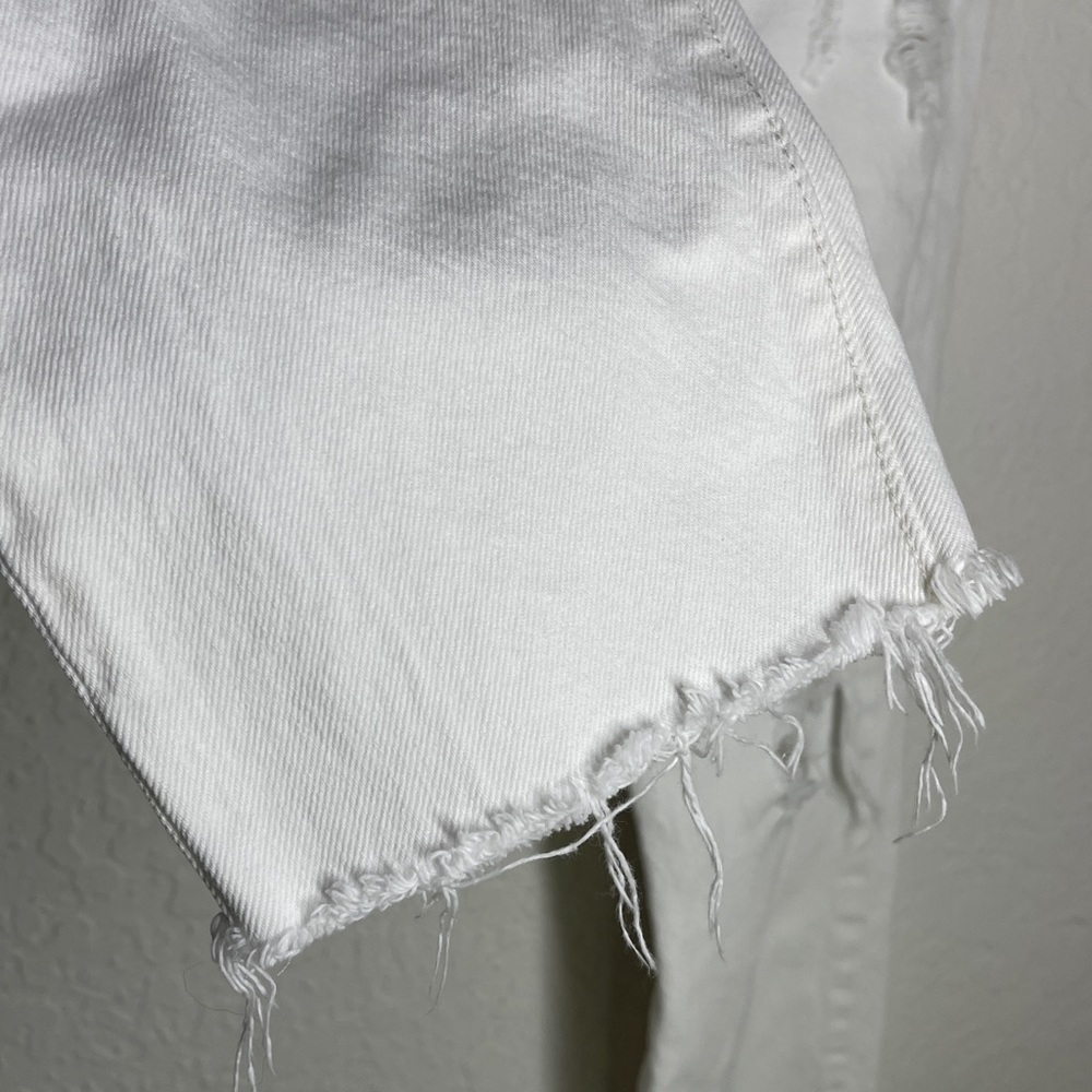 Levi's 501 Wedgie Straight Distressed White Jeans Sz 32 - Picture 11 of 14